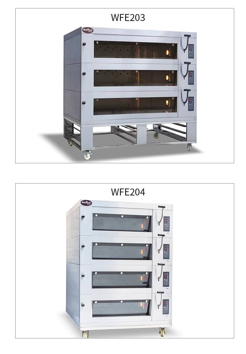 Supply of Weaver WFE504 stainless steel commercial oven with four layers and sixteen plate glass doors