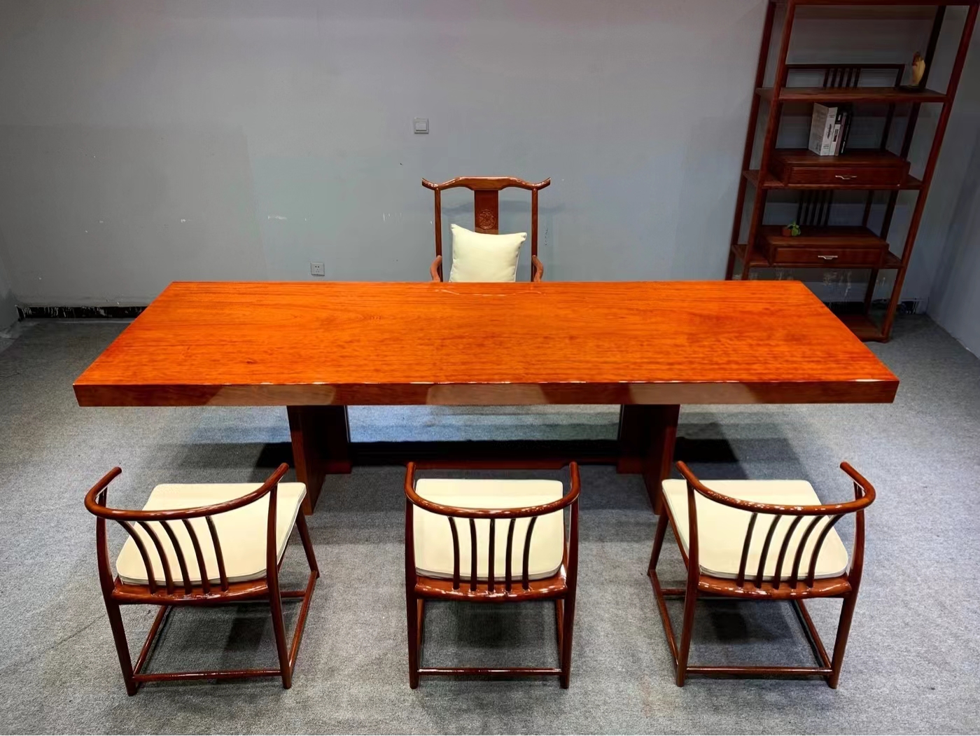 Yuanmufang Ba Hua Solid Wood Large Plate with a 3-meter Large Plate on All Sides, Tea Table, Book Table, Conference Table in Stock