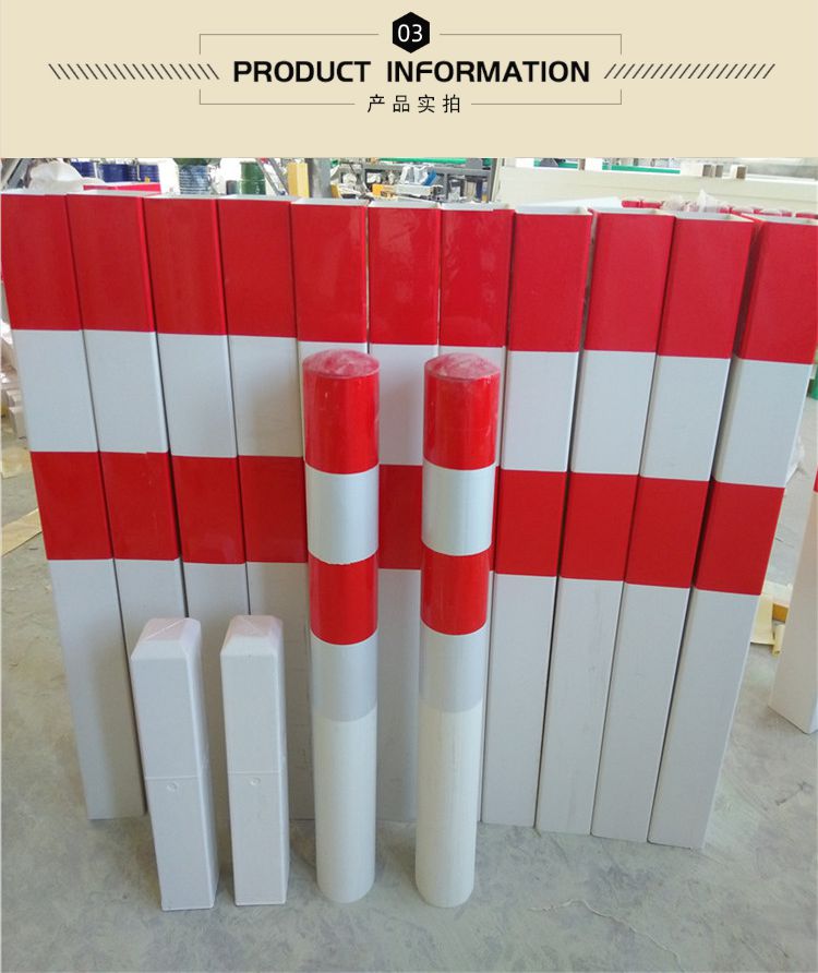 Yitai Red and White Glass Fiber Reinforced Plastic PVC Road Crossing Warning Pile 150 * 1200mm, self-produced and self sold