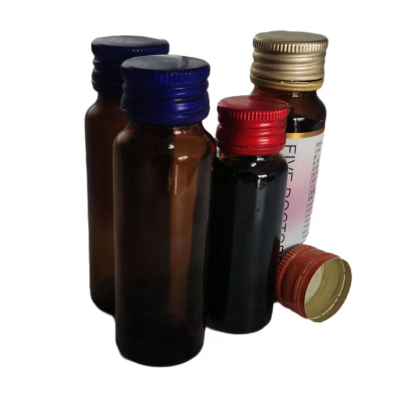 Customized 28 thread sealing for pharmaceutical sodium calcium glass syrup bottles with aluminum caps