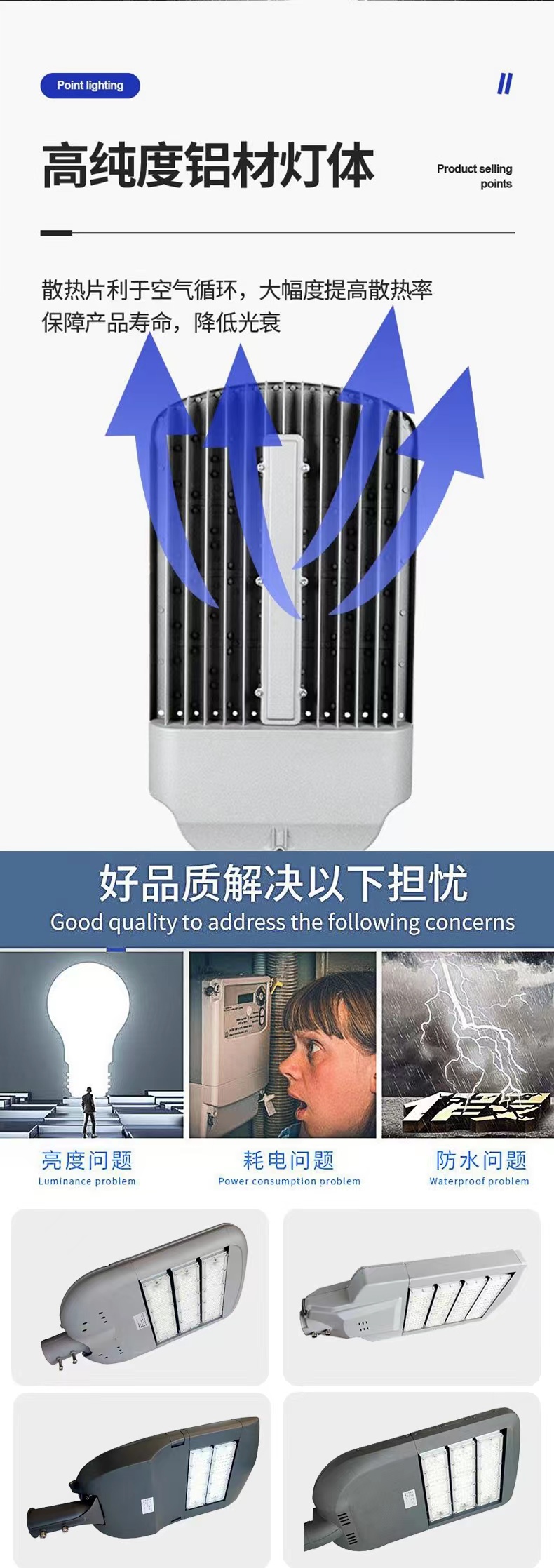 LED module outdoor integrated solar street lighting module street lamp holder