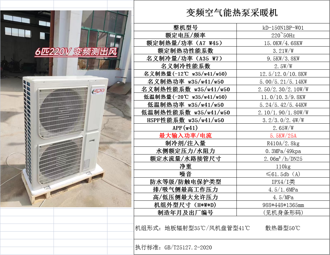 Large commercial air heating equipment, hotels, schools, factories, dormitories, multiple noise reduction technologies