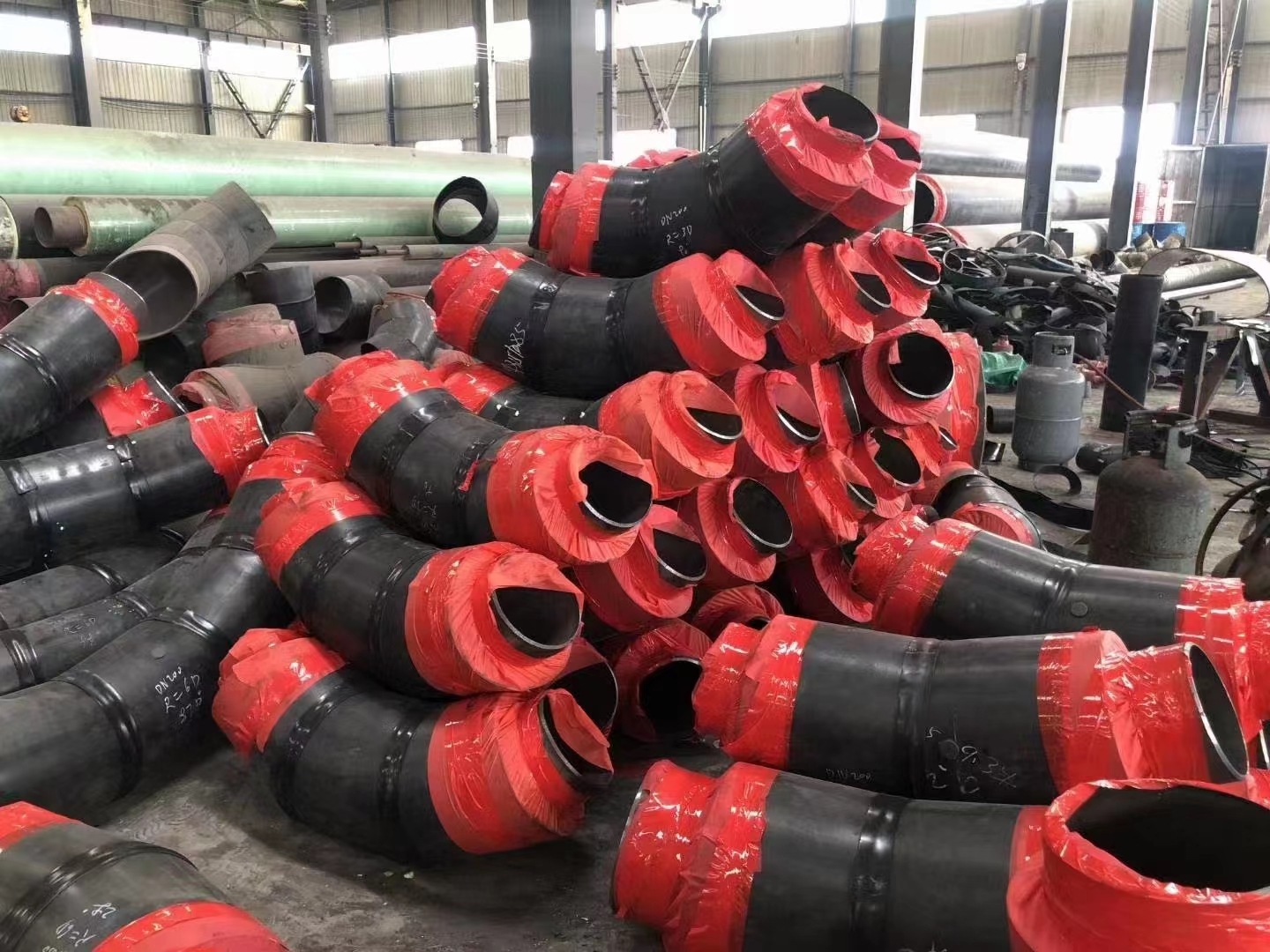 Prefabricated directly buried insulation pipe, polyurethane large diameter spiral pipe, steel sleeve steel steam pipeline