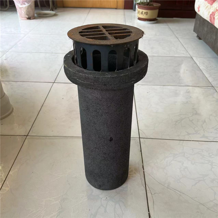 Circular cast iron drainage pipe bridge longitudinal drainage pipe with cast iron cover steel grating rain grate