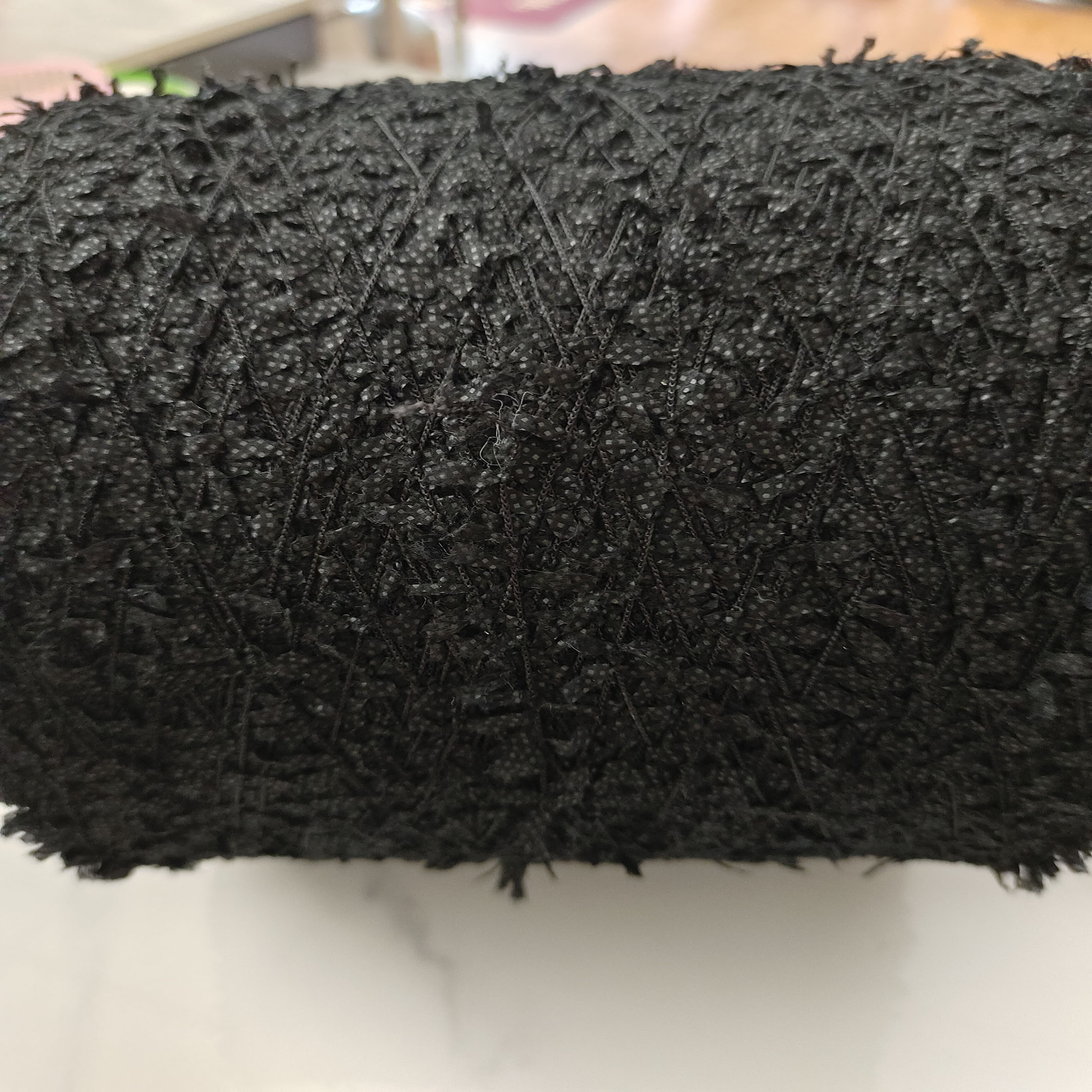 Non woven paper, black butterfly, all polyester fancy yarn, knitted sweater, yarn wholesale, Kaipu textiles