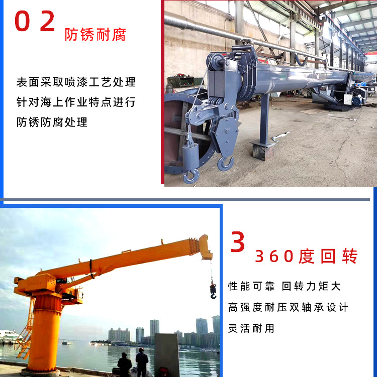 Qixiang 12 ton hydraulic telescopic marine crane terminal port crane QX12.0