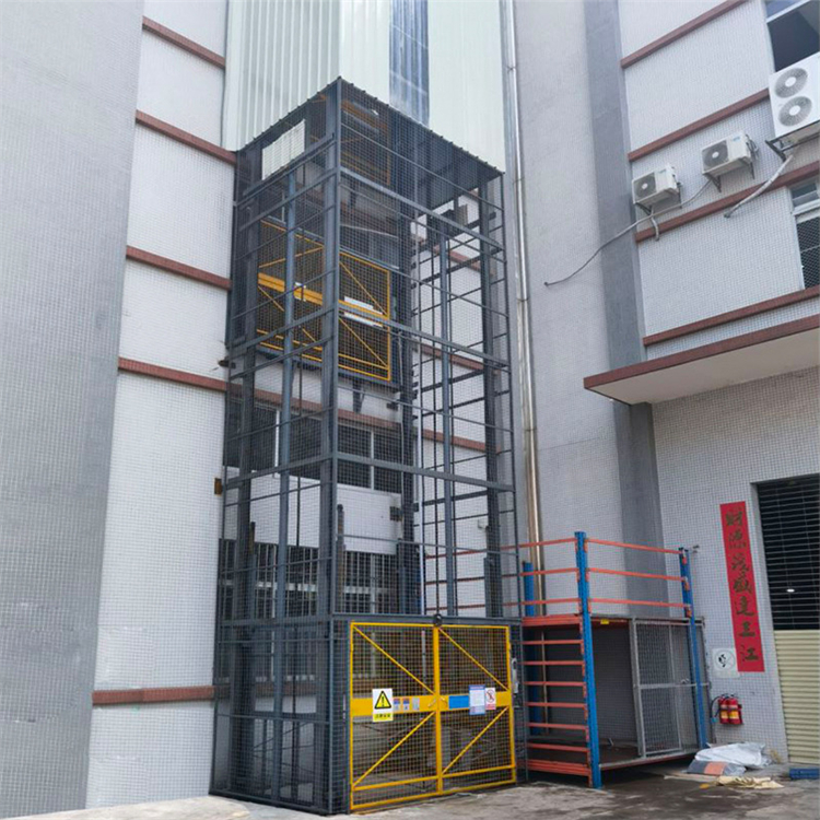 Weilin Qinli Factory Freight Elevator Guide Rail Hydraulic Elevator Simple Fixed Lifting Platform