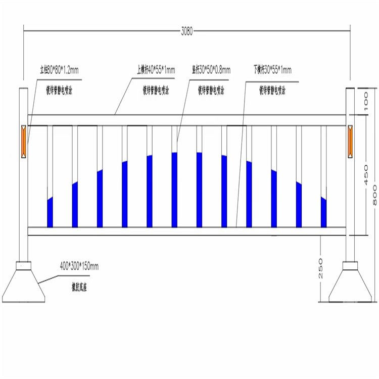 Road anti-collision barrier, road advertising barrier, road center isolation promotion, iron art billboard fence