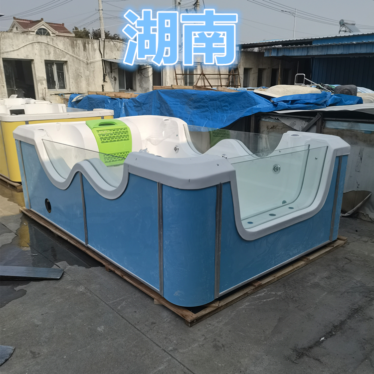 Customized acrylic colorful bubble pool, three sided glass functional pool, surfing bubble bath, massage, and constant temperature pool