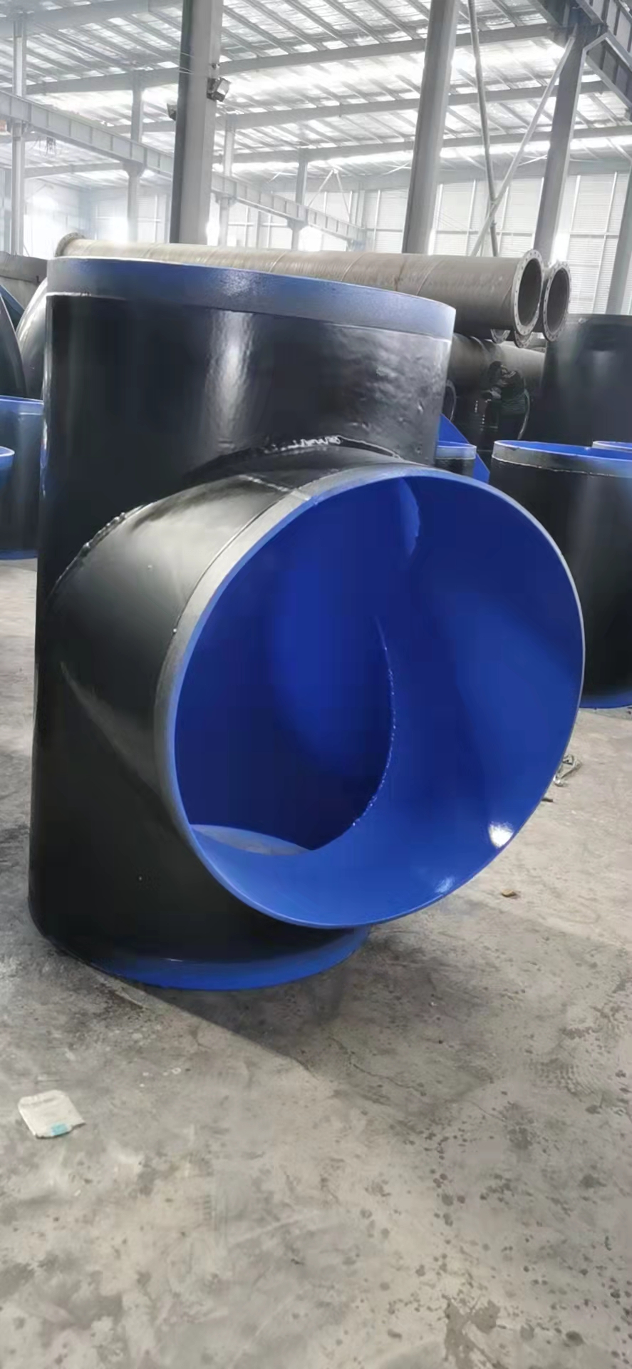 Fangda pipeline mud discharge tee coated with plastic composite pipe 3PE elbow polyethylene anti-corrosion pipe fittings