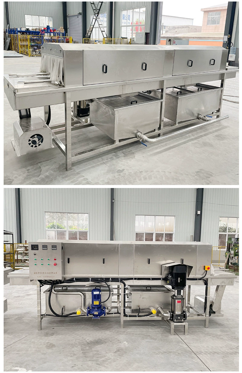 Turnover basket cleaning machine High pressure spray type basket cleaning equipment Tray air drying cleaning machine Yingjie Machinery