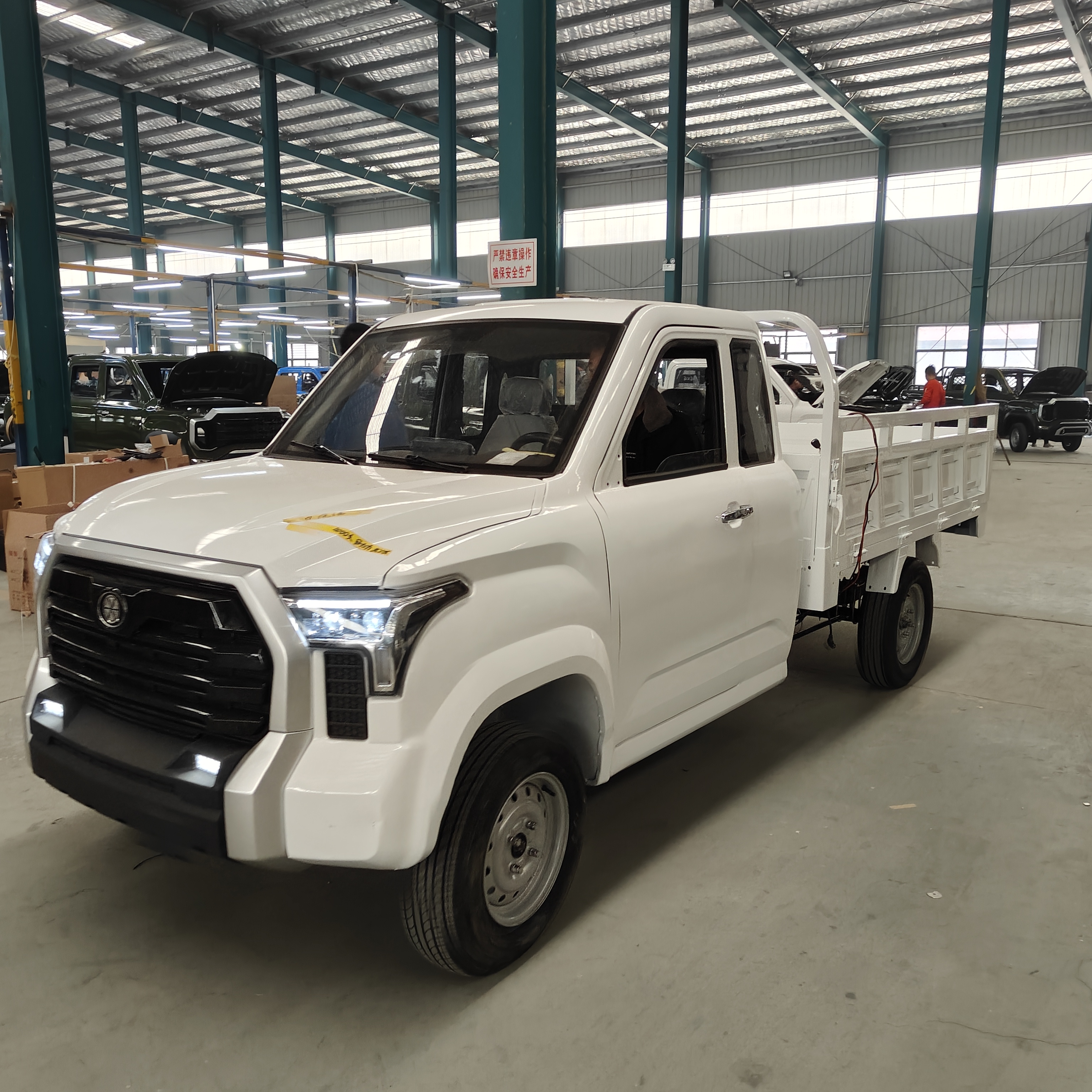 Tantu single row pickup truck, electric truck, hybrid four wheel electric vehicle, agricultural two door, two seat