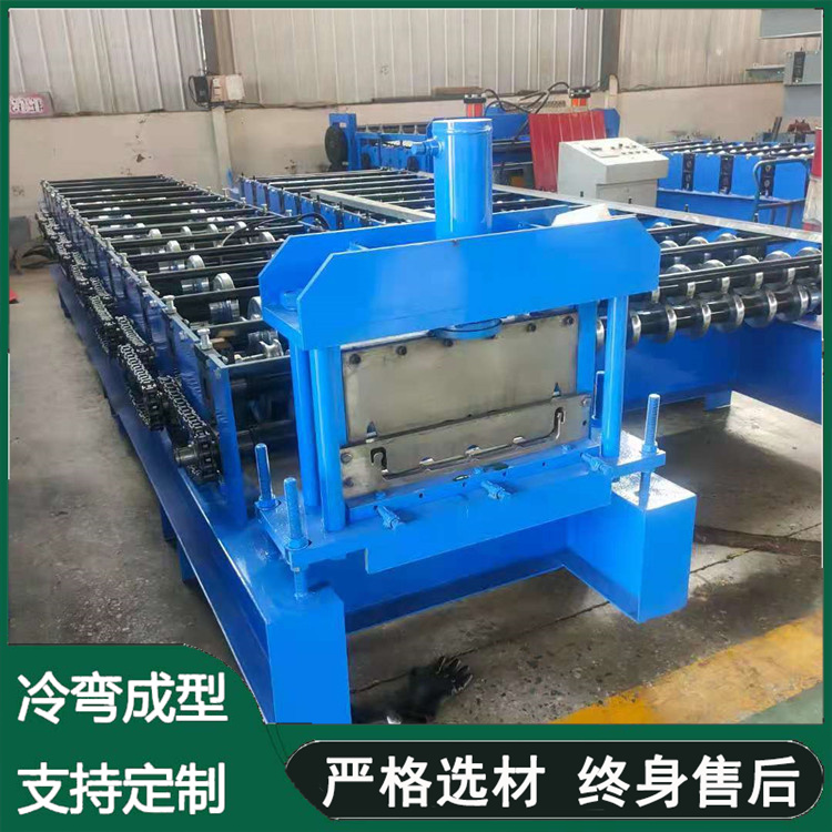 Qiangke Machinery Fully Automatic 430 Aluminum Magnesium Manganese Tile Pressing Machine 25 High and Low Vertical Edge Production Machine