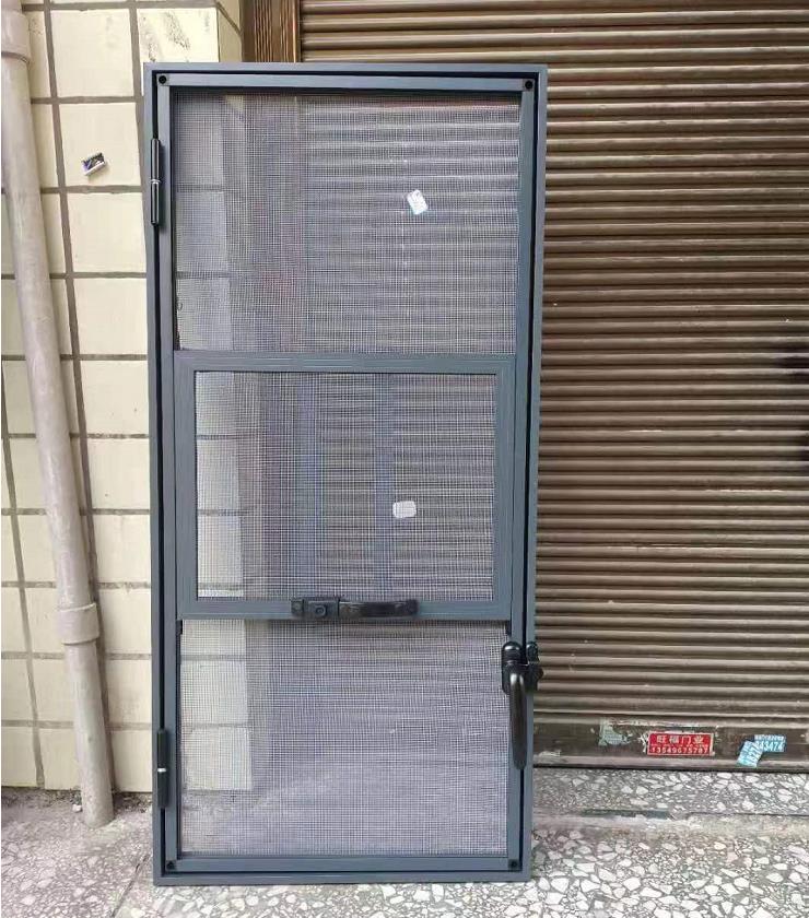 Trackless invisible screen door, folding screen door, screen window door, retractable and sliding aluminum alloy frame, mosquito proof and sand resistant window door