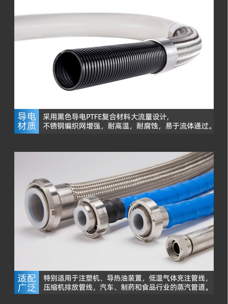 MHP stainless steel hose corrugated pipe DELOX imported metal pipe threaded joint