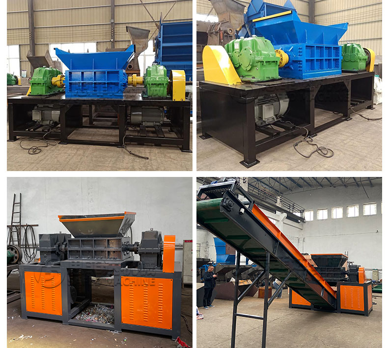 Rubber pipe shredder, dual axis plastic pipe crushing equipment, home appliance crusher, Sifeida