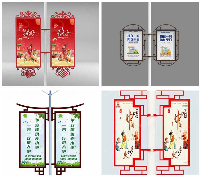 Large Antique Culture Promotion Column Spirit Fortress Customized Campus Outdoor Painting Change Rolling Newspaper Reading Column Lightbox Production