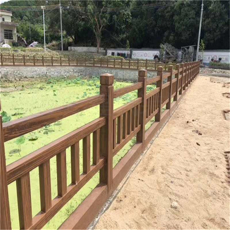 Supply of 8mm reinforced lawn guardrail with imitation wood cement fence, Hengyi Building Materials