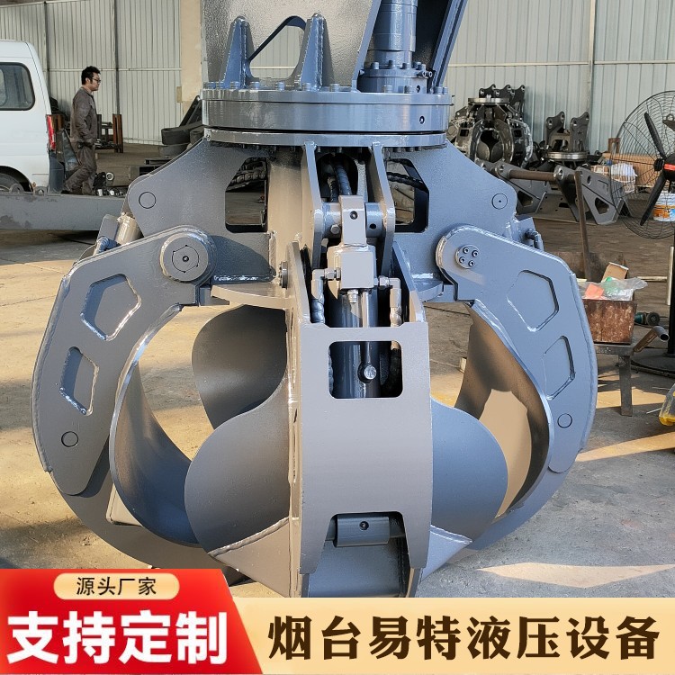 360 degree steel grabbing machine for excavation of Yite Lotus cross petal shaped mining site