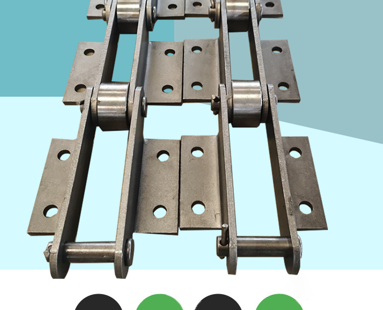 Xinchanghui manufacturer produces customized side roller conveyor chains for single side double hole bent plate chains