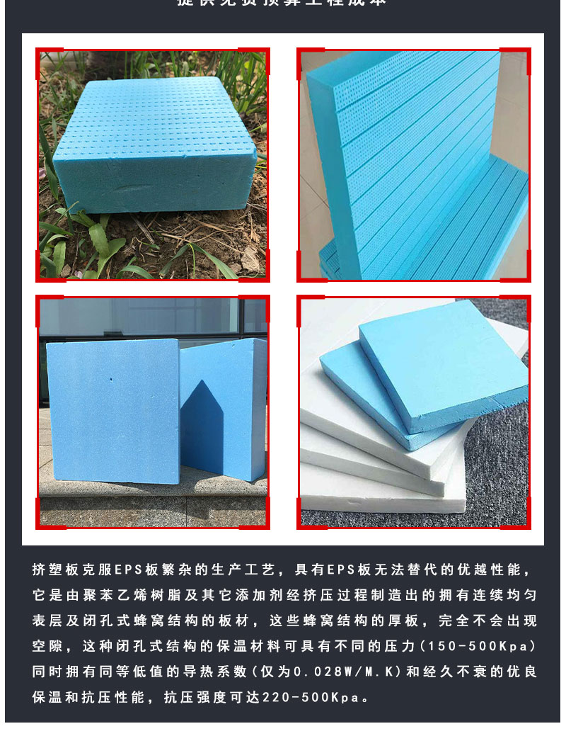 Extruded polystyrene board with flame retardant exterior wall has strong moisture resistance and is not easily damaged