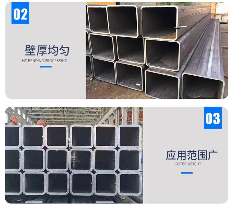 Q355B seamless square tube large diameter square tube 400 * 400 * 20 engineering construction for customized drawings