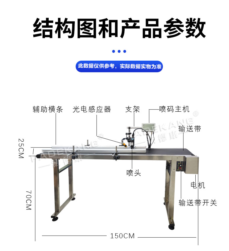 High configuration online inkjet printer Date QR code Food hardware packaging Carton coding machine Intelligent marking machine