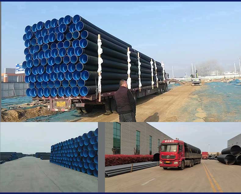 DN300 double wall corrugated pipe building rainwater pipe, underground drainage and sewage pipe, PE ventilation pipe