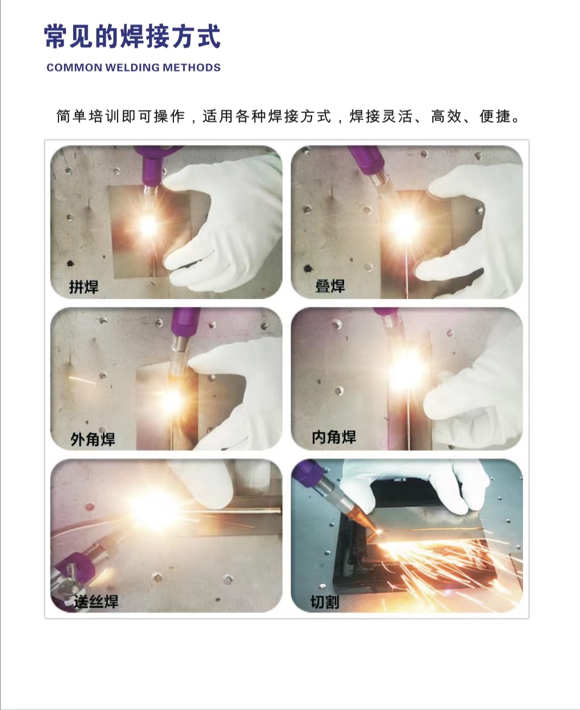 Laser welding machine Handheld optical fiber 2000w Carbon steel High welding strength 304 Stainless steel plate