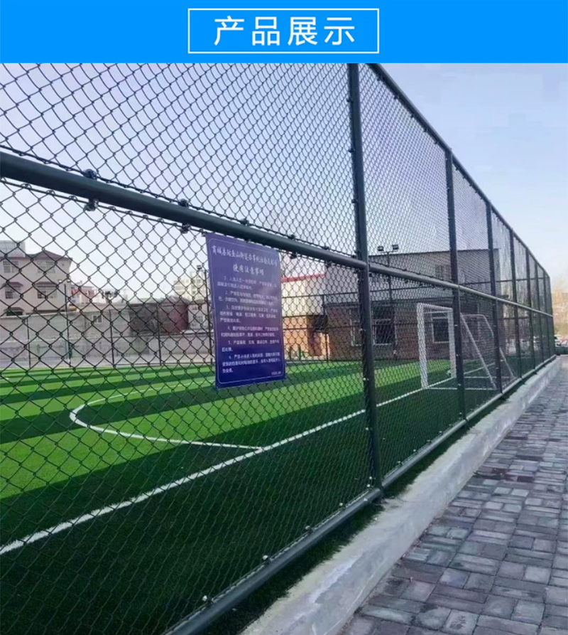 Basketball court Fence net Stadium protective net Diamond shaped plastic coated hook mesh PE plastic coated playground combination fence