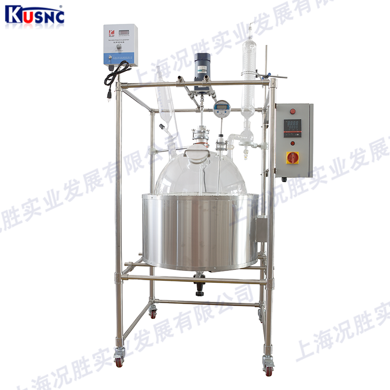 The door installation of Kuangsheng Industrial Heating mantle single-layer glass reaction kettle can be customized