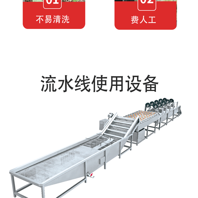 Multifunctional cabbage bubble cleaning machine Large prefabricated vegetable processing line Fruit and vegetable air drying machine