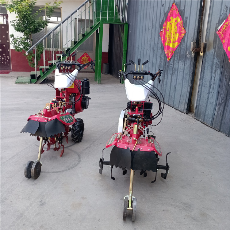 Zhixun Scallion Planting and Earthing Machine Handheld Morchella Mushroom Trenching and Earthing Machine Four Wheel Drive Multi functional Trenching Machine