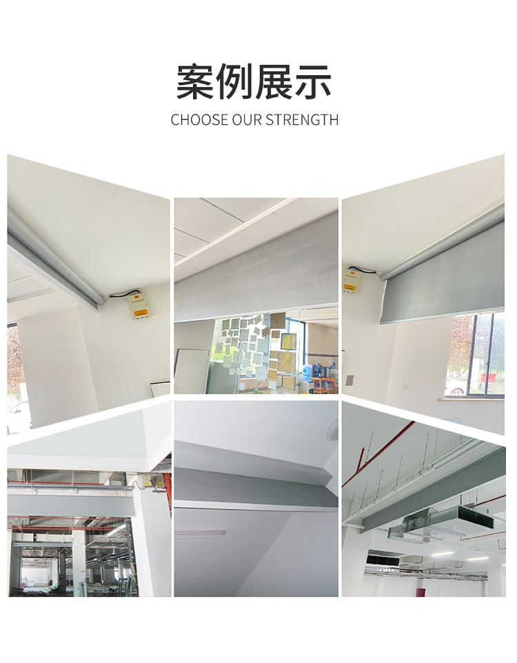 Hengkaili Building Engineering's dedicated fire, smoke, and high temperature resistant fixed smoke blocking vertical wall installation is convenient and supports customization