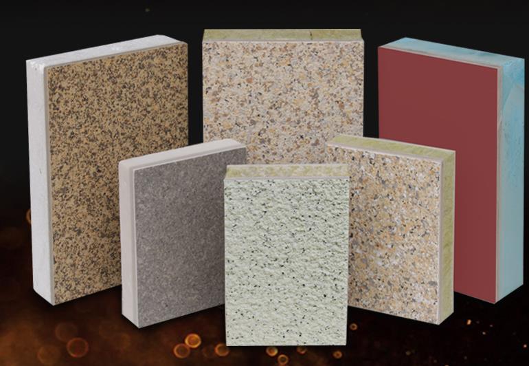 Wholesale insulation and decoration integrated board, polystyrene real stone paint, rock wool extruded imitation stone composite integrated board