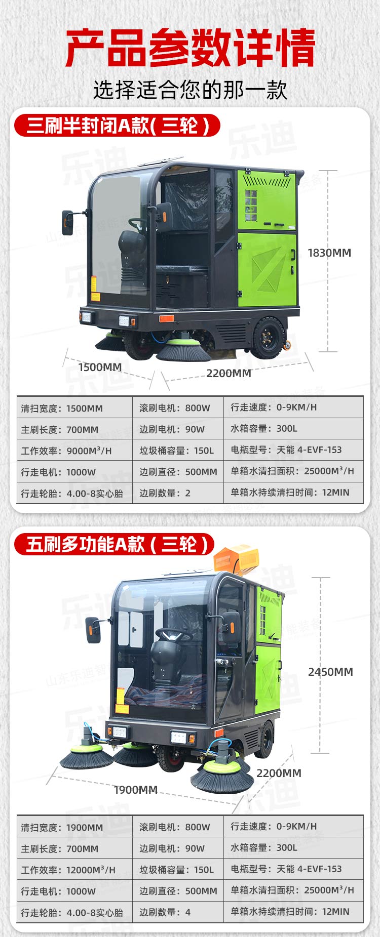 Industrial Sweeper Driving Road Sweeper Multifunctional Sprinkler to Reduce Dust Road Flushing Sweeper Ledi