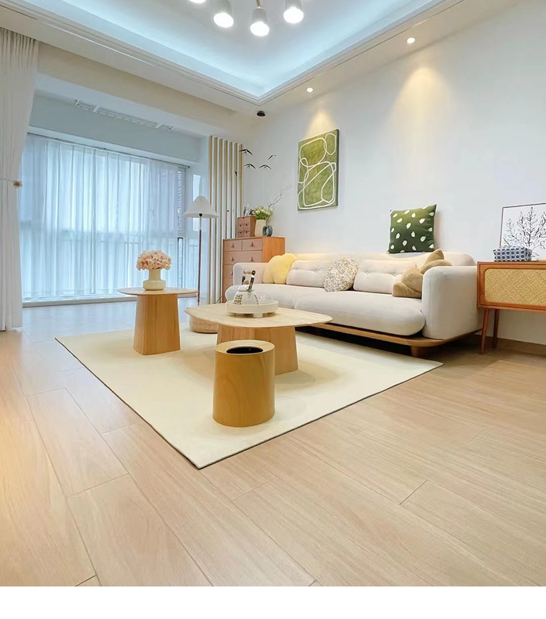 Cream style imitation wood tiles 200x1000 living room, bedroom, wood grain floor tiles, room imitation wood flooring, anti slip floor tiles