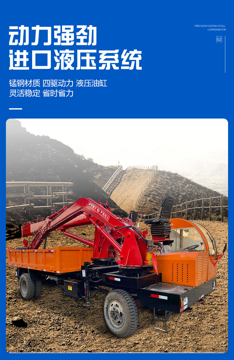 Truck mounted wood grabbing machine, unlike truck mounted excavator, dump truck, four-wheel drive truck mounted wood grabbing, fully hydraulic operation, customized by Fuyou