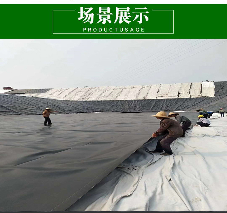 Composite geomembrane channel anti-seepage engineering High density polyethylene HDPE film for water conservancy, railways, and embankments