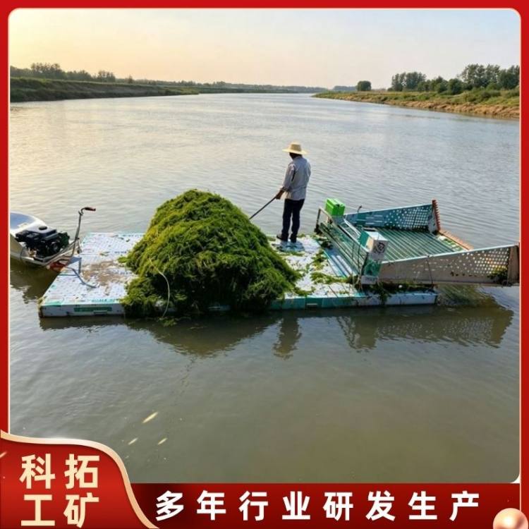 河道疏通全自动割草船 河道池塘保洁用割草设备 水面杂草收割设备