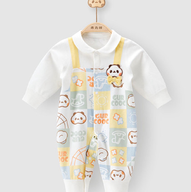 Empress Baby Autumn and Winter Cute Baby Cotton A-Class Fabric Bodysuit Children's Creeper Weaving Children's Clothing Source