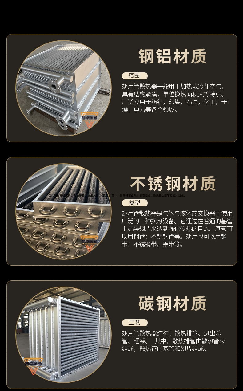 Specification and model of finned tube radiator for food drying room: Zhizhuo HVAC