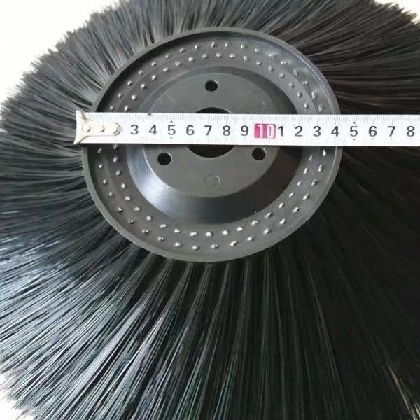 Hand pushed edge brush, rolling brush, belt universal wheel, breeding farm industrial sweeping car brush, hand pushed floor washer accessories