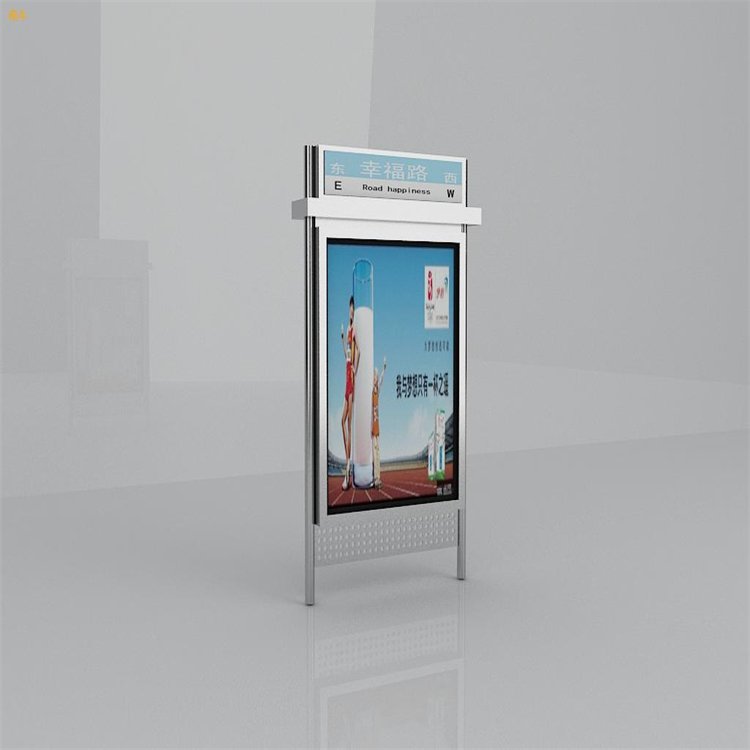 Road brand advertising light box, urban and rural antique bus stop, double-sided illuminated sign, guiding sign