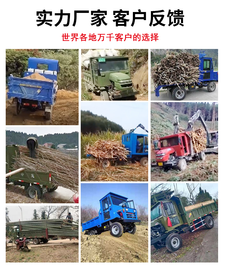 Four wheel drive agricultural vehicle, self unloading Cart for construction site, climbing mountain, diesel vehicle for Parthenocissus