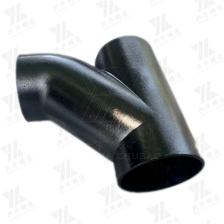 Mechanized flexible seismic resistant cast iron downstream tee pipe fittings TY tee pipe fittings W-shaped hoop connection cast iron pipe fittings