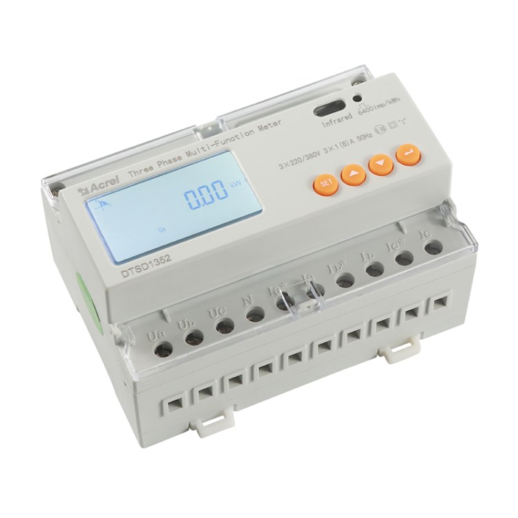 安科瑞DTSD1352导轨式多功能电能表分时计费谐波测量UL认证485