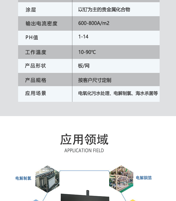 Titanium electrode, ruthenium iridium coating, titanium anode mesh for electrolytic chlorine production in electrooxidation wastewater treatment can be customized in specifications