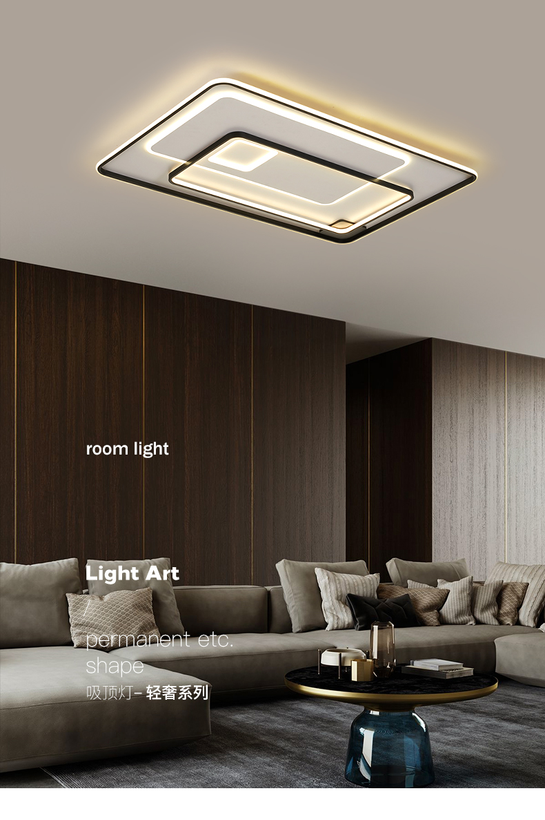 Shengpu Lighting LED Ceiling Lamp Rectangle Living Room Lamp Dining Room Lamp Modern Simple Atmosphere Lamp