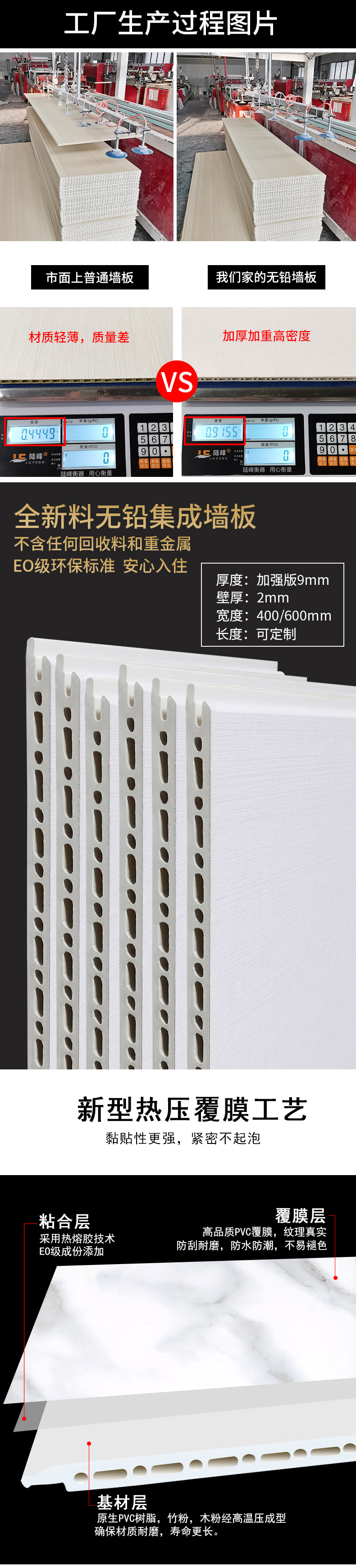 Wholesale customization of lead-free bamboo wood fiber integrated wall and home decoration materials for integrated wall panels used in house decoration